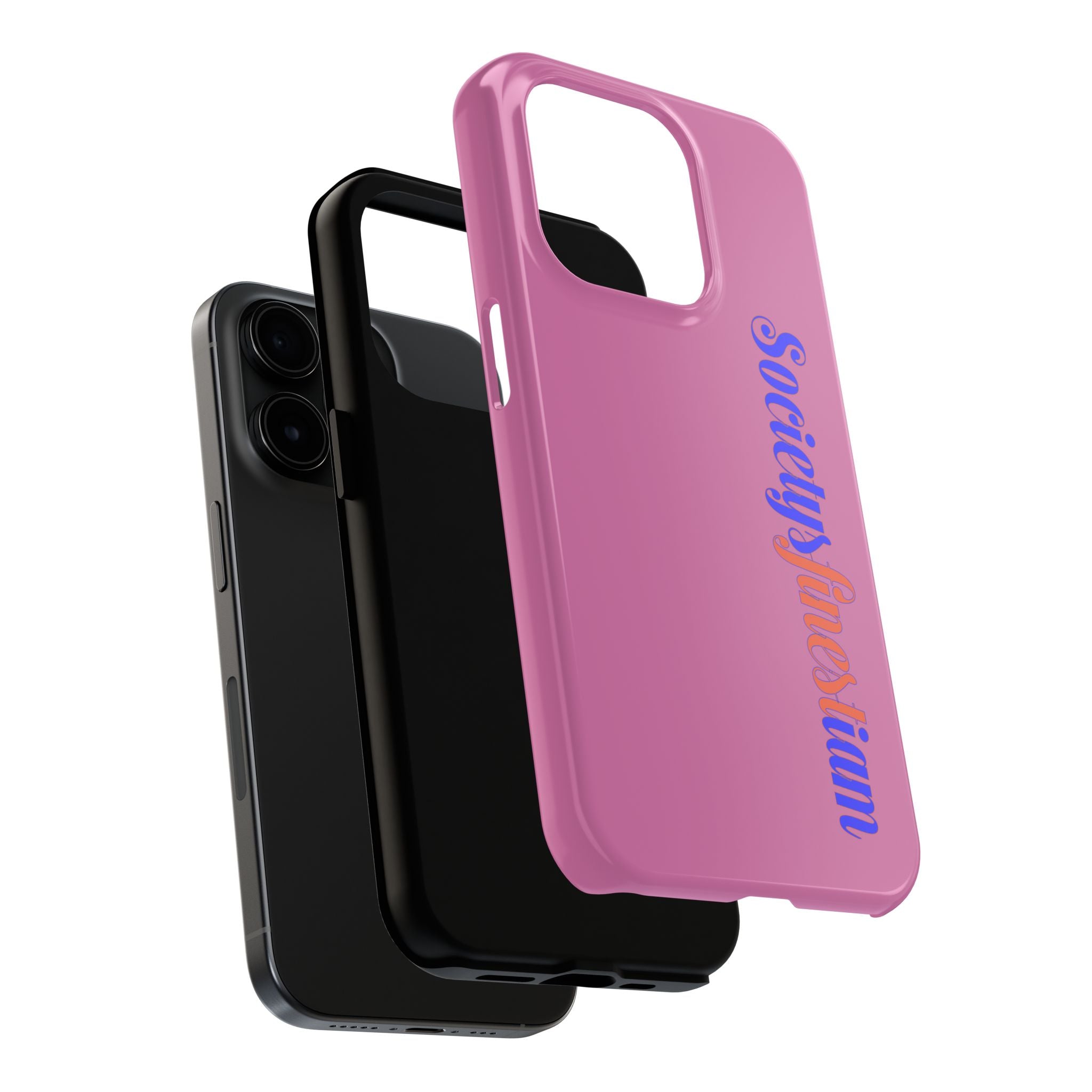 Society’s Frustration Pink Tough Phone Case — Bold Script Protective Phone Case