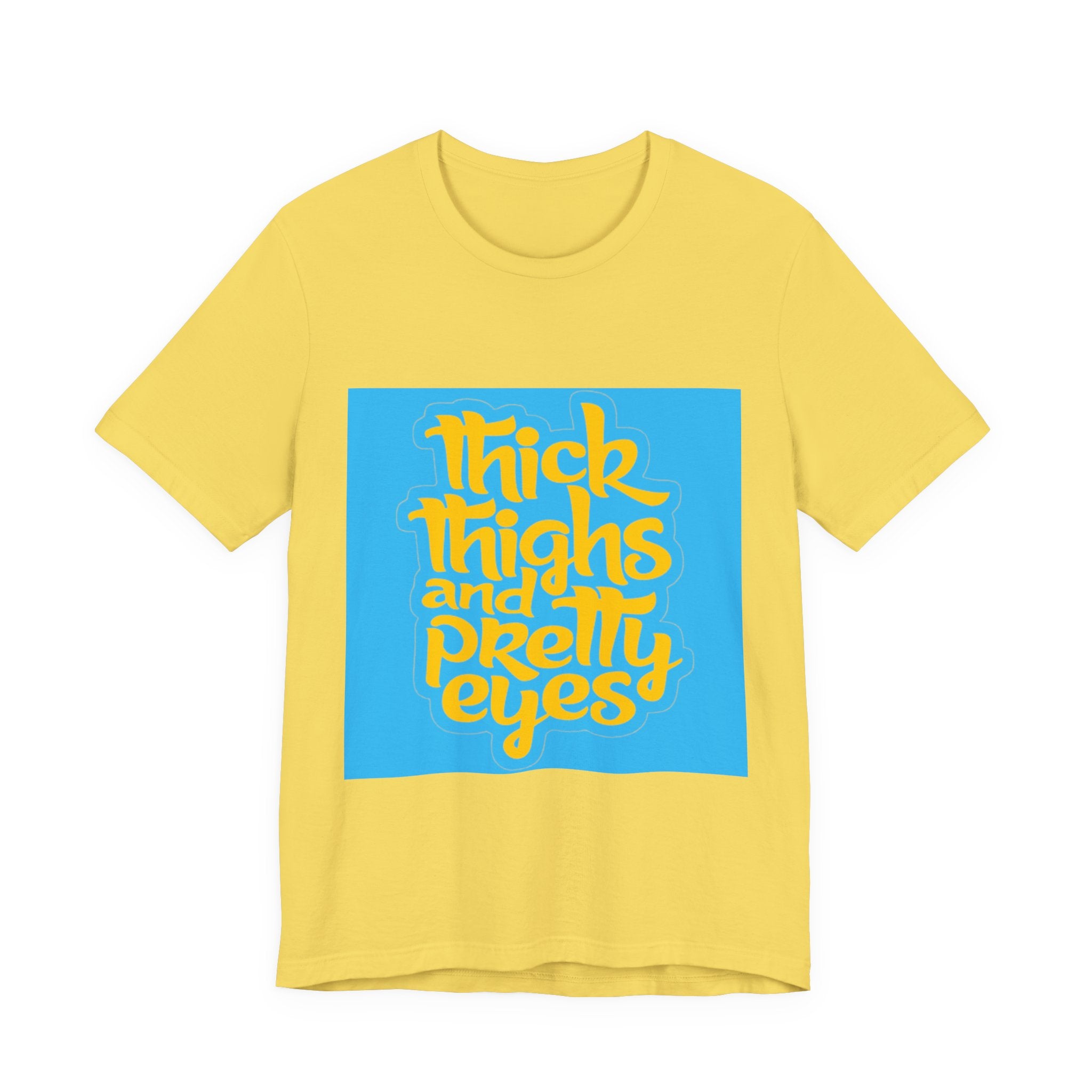 Thick Thighs T-Shirt, Unisex Jersey Tee, Fun Graphic Tee, Everyday Casual Wear, Gift for Friends, Body Positivity Shirt