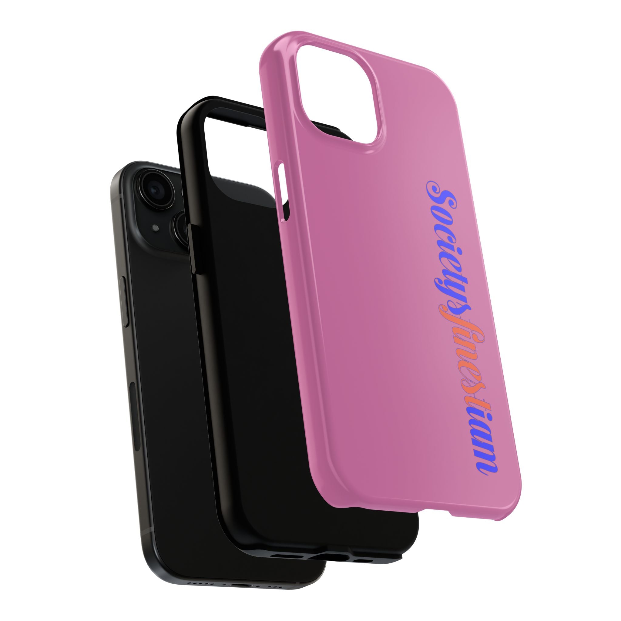 Society’s Frustration Pink Tough Phone Case — Bold Script Protective Phone Case