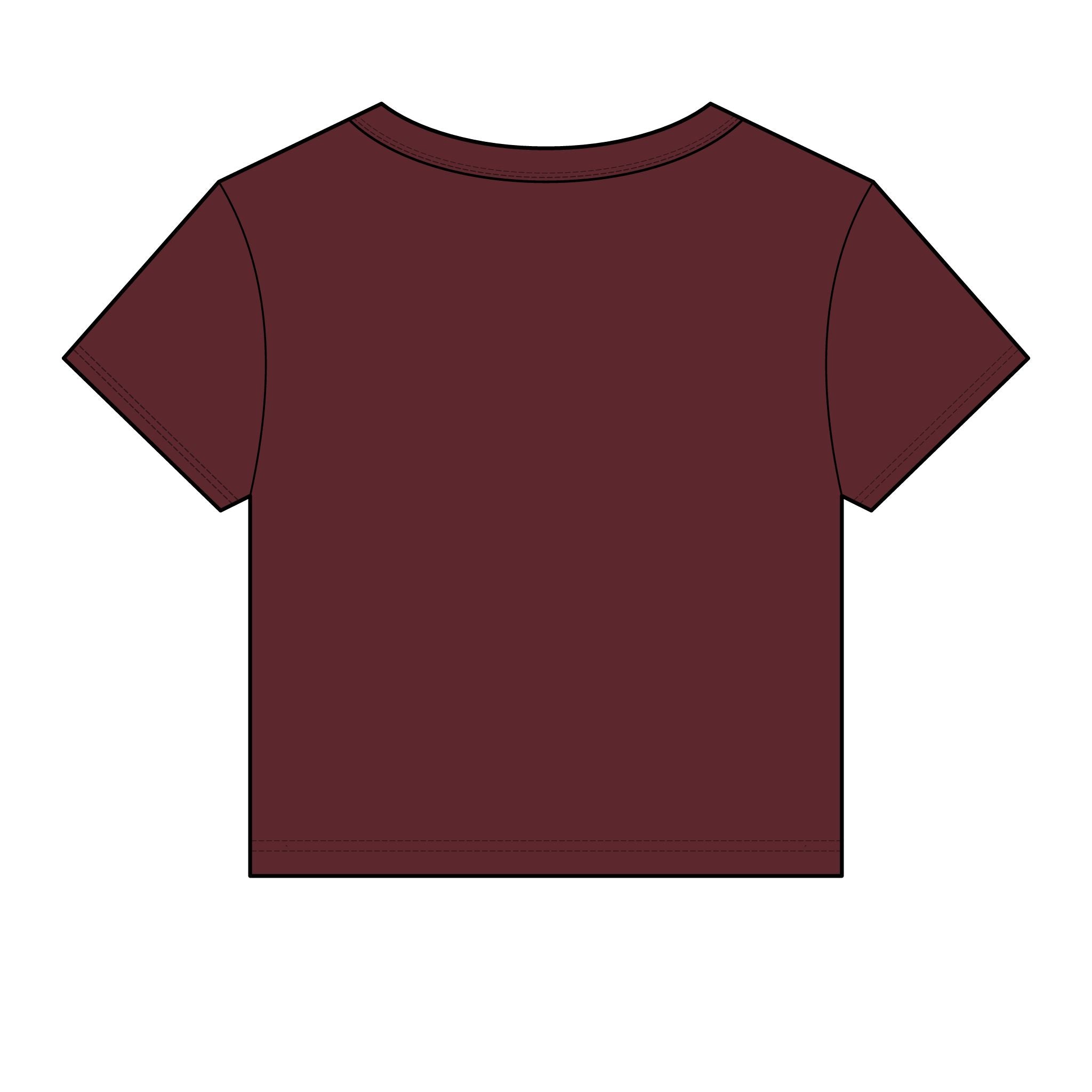 Women's Societys Finest I Am Red Rose — Cropped Micro Rib Floral Tee