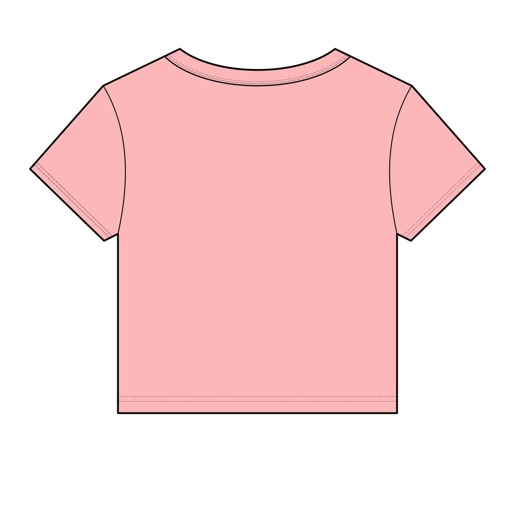 Women's Societys Finest I Am Red Rose — Cropped Micro Rib Floral Tee
