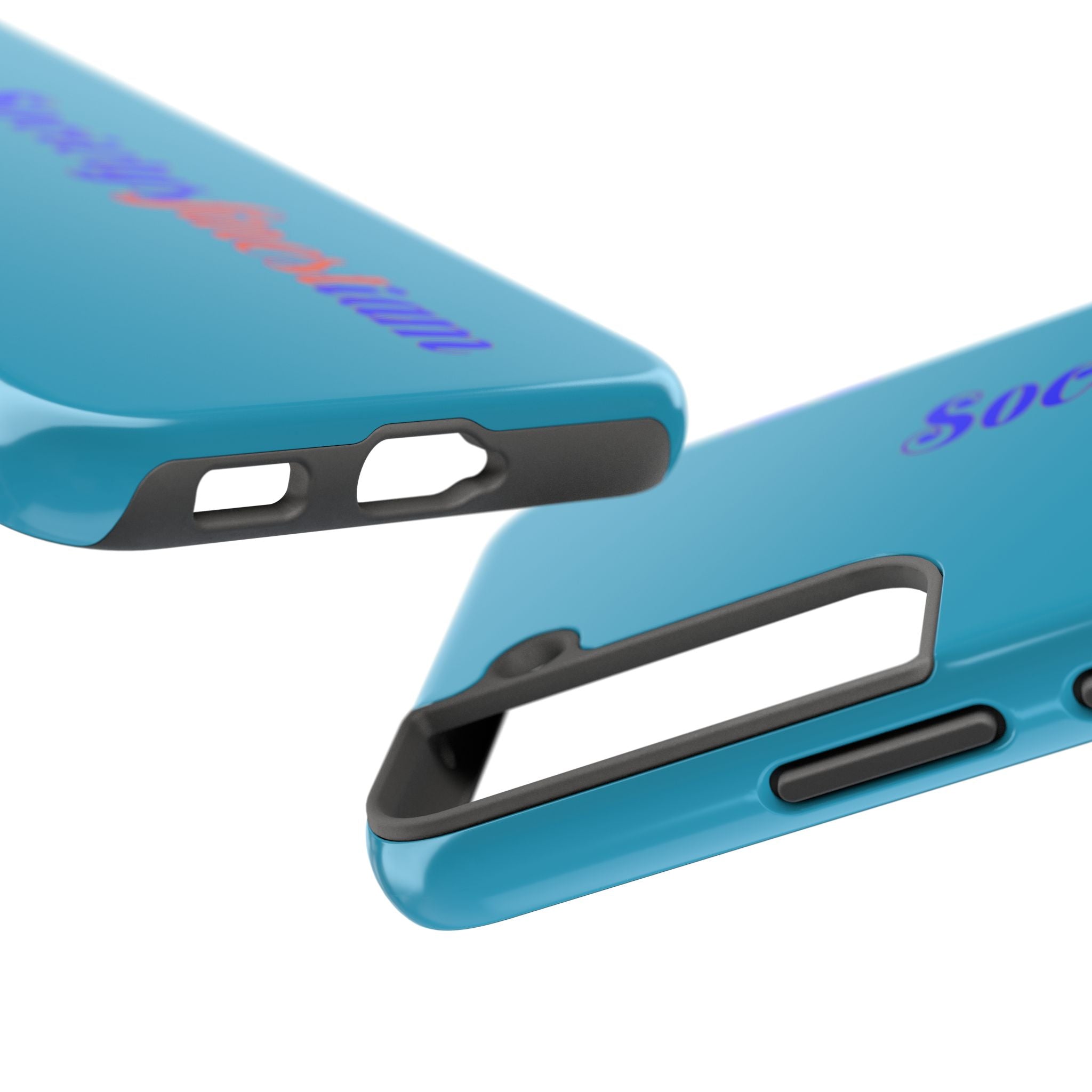 ‘Societys finest iam’ Blue Tough Phone Case — Glossy Protective Phone Cover