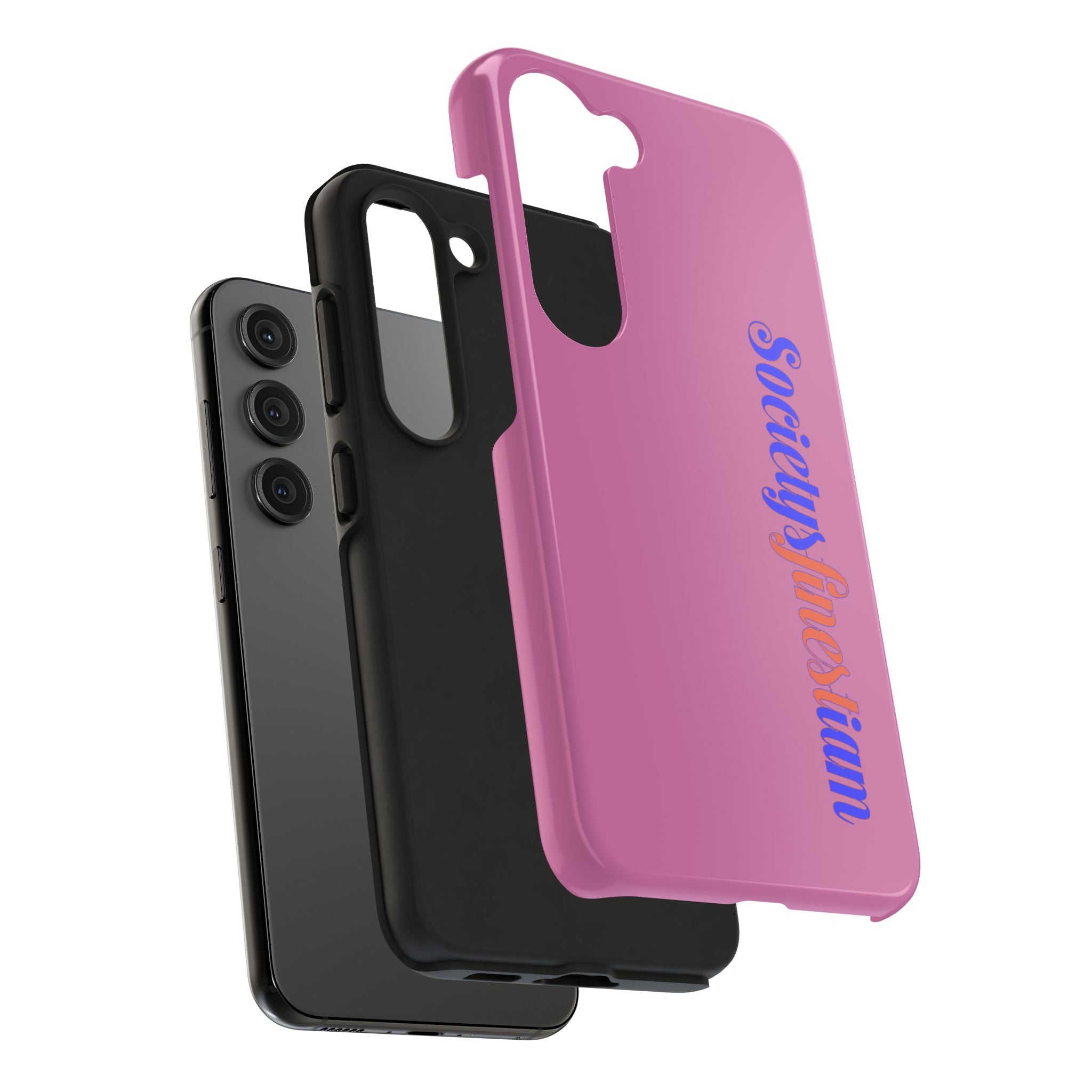 Society’s Frustration Pink Tough Phone Case — Bold Script Protective Phone Case