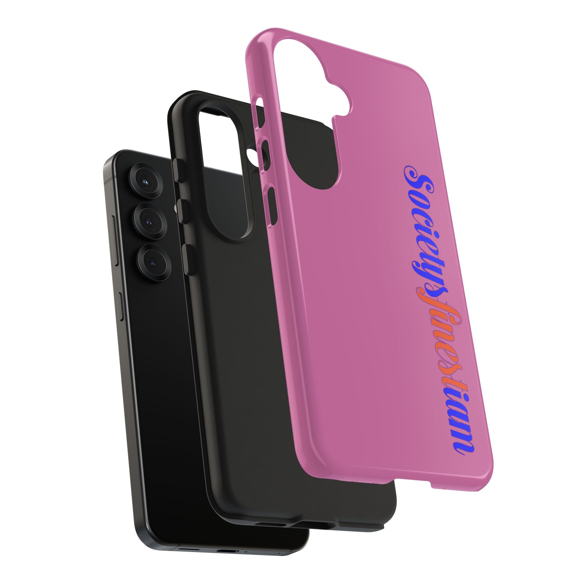 Society’s Frustration Pink Tough Phone Case — Bold Script Protective Phone Case