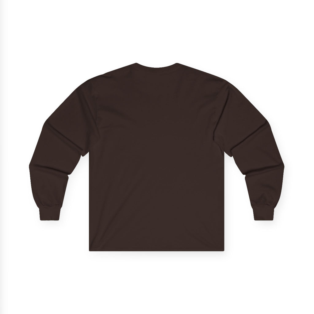 Long Sleeve Tee — "My Ideal Body Weight Is Yours On Mine" Graphic