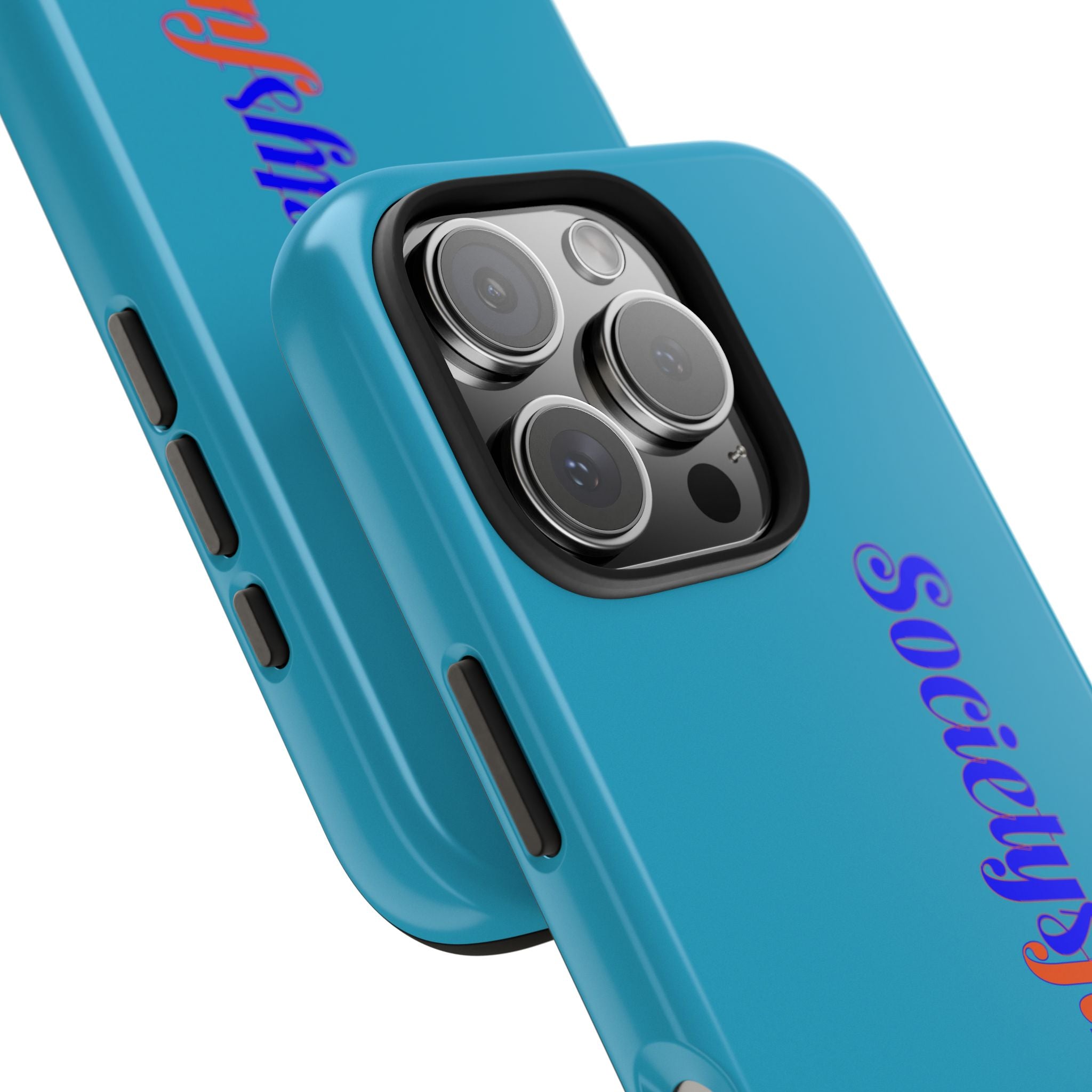 ‘Societys finest iam’ Blue Tough Phone Case — Glossy Protective Phone Cover