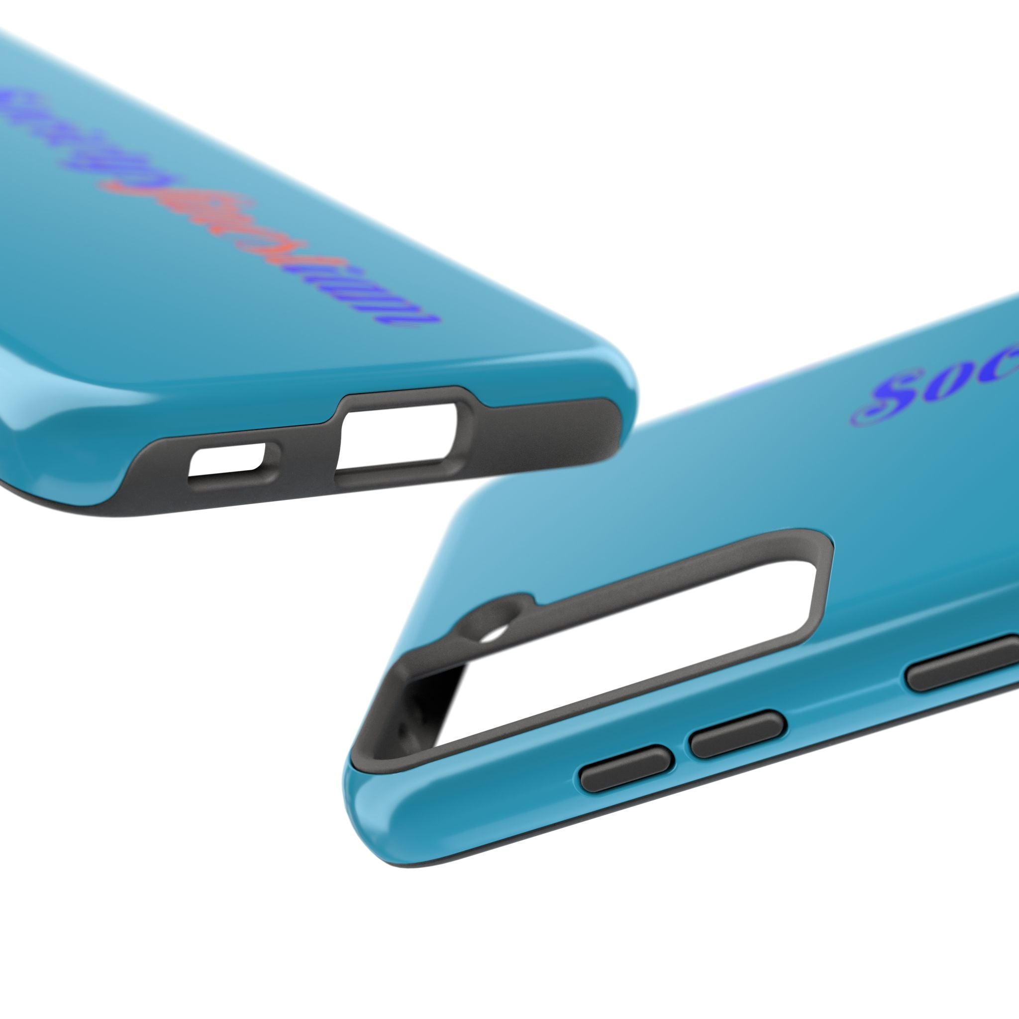 ‘Societys finest iam’ Blue Tough Phone Case — Glossy Protective Phone Cover