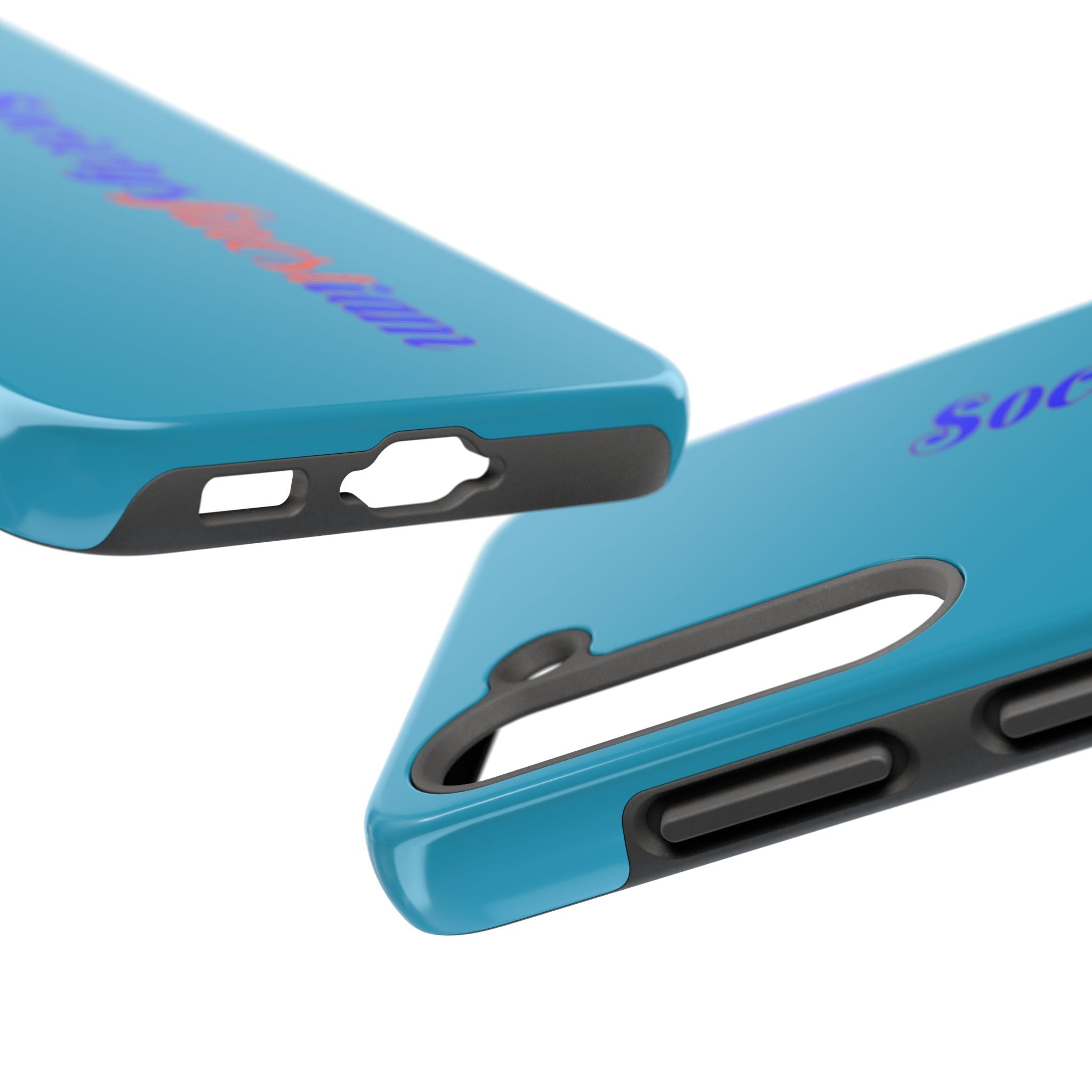 ‘Societys finest iam’ Blue Tough Phone Case — Glossy Protective Phone Cover