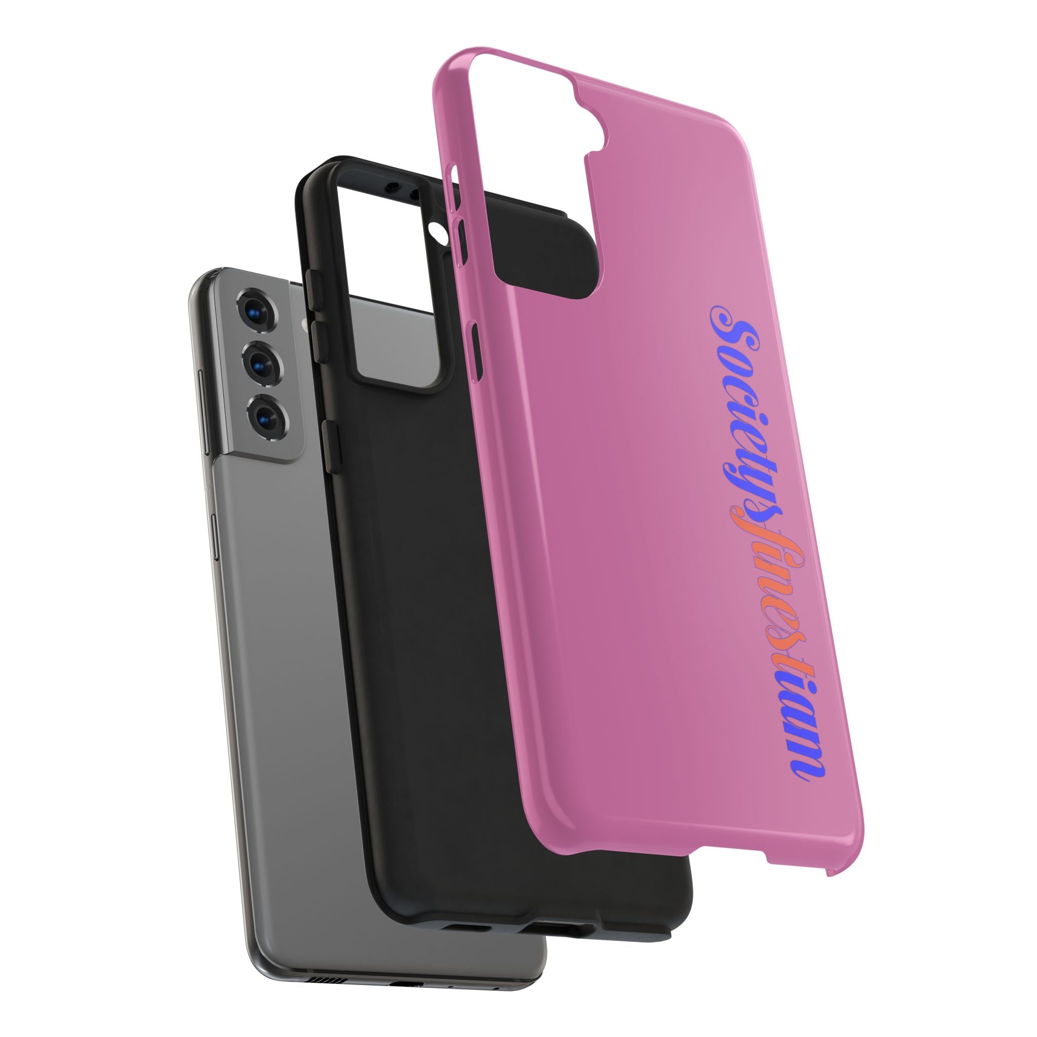 Society’s Frustration Pink Tough Phone Case — Bold Script Protective Phone Case