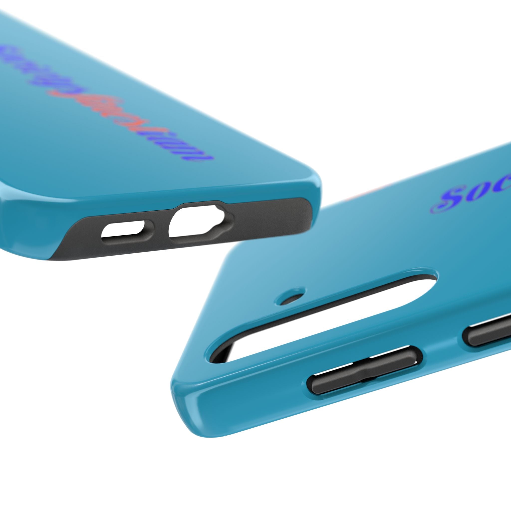 ‘Societys finest iam’ Blue Tough Phone Case — Glossy Protective Phone Cover