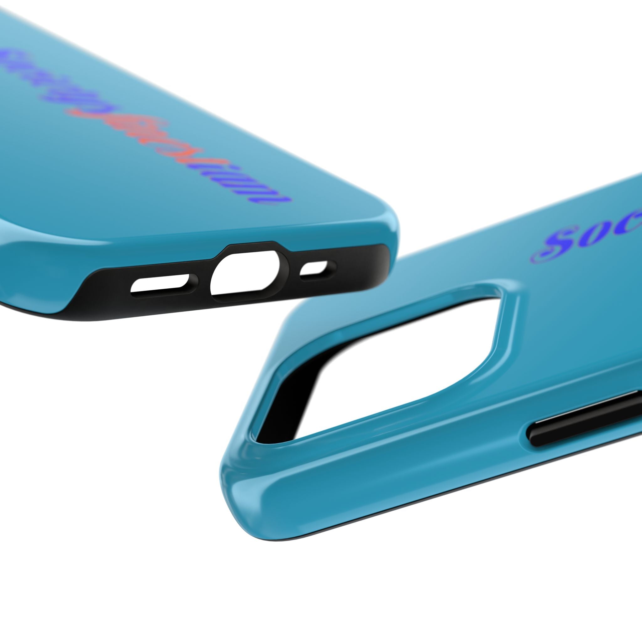 ‘Societys finest iam’ Blue Tough Phone Case — Glossy Protective Phone Cover