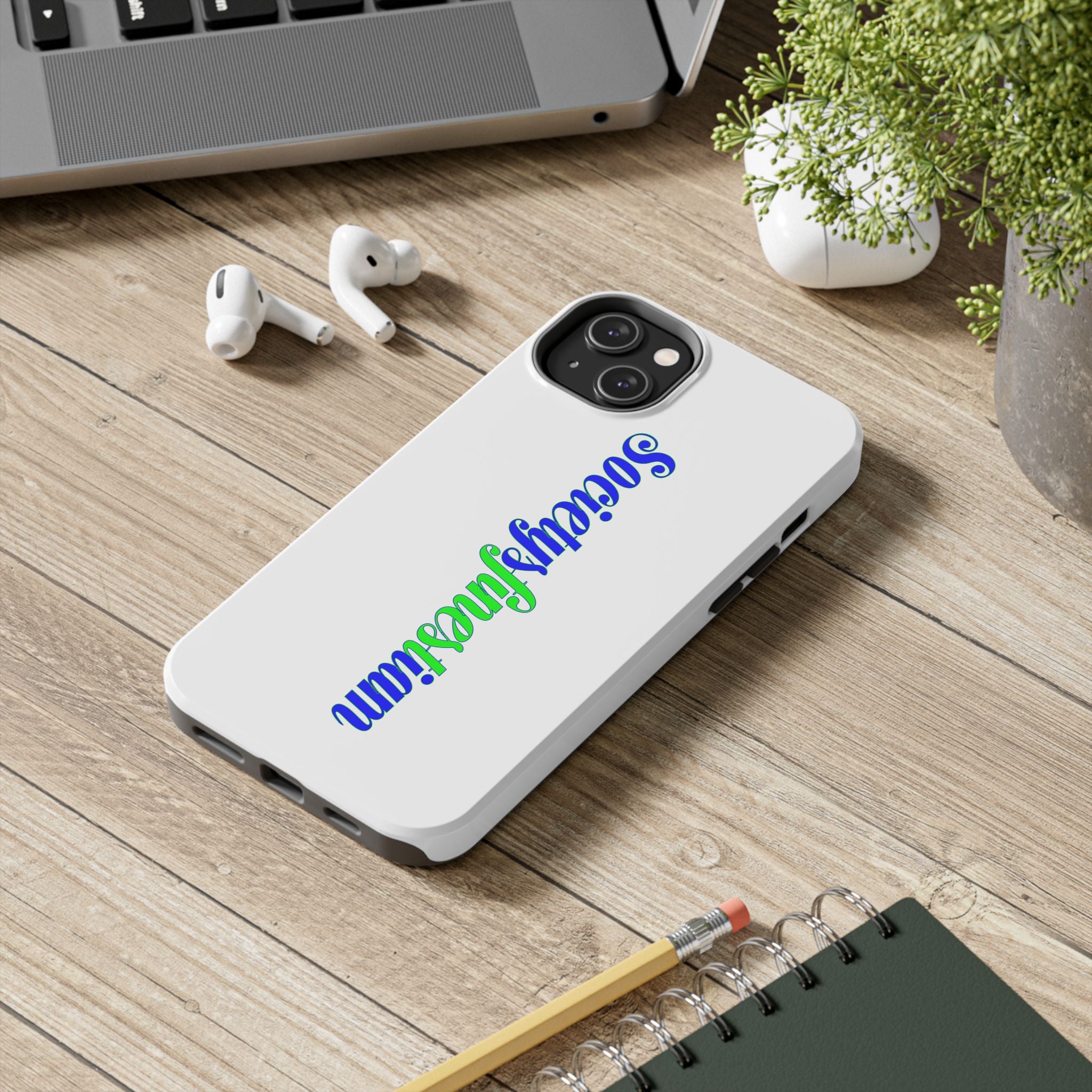 Society’s Finest-iam Tough Phone Case — Colorful Script Protective Phone Cover