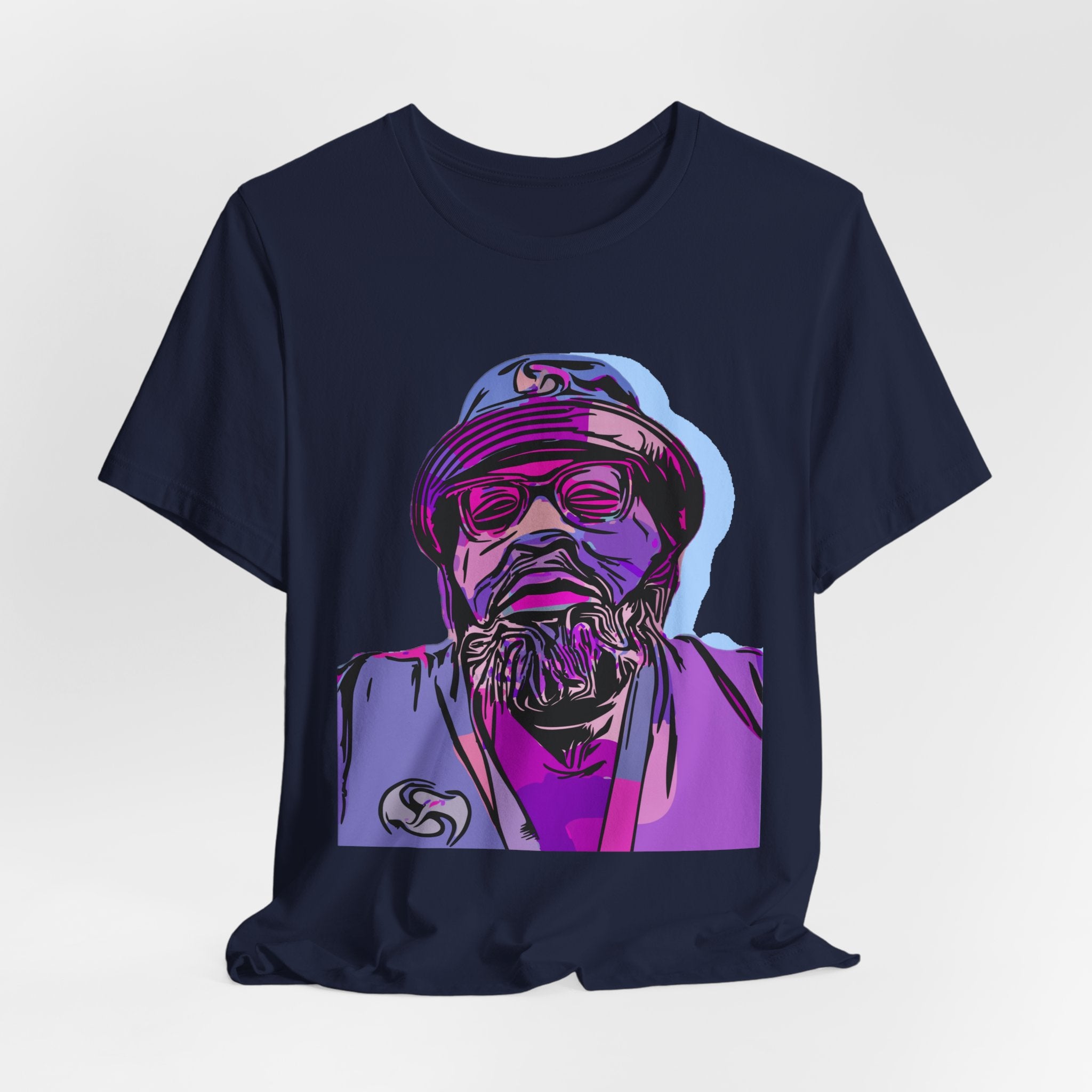 Retro Pop Art Portrait T-Shirt — Colorful Bearded Man Graphic Tee