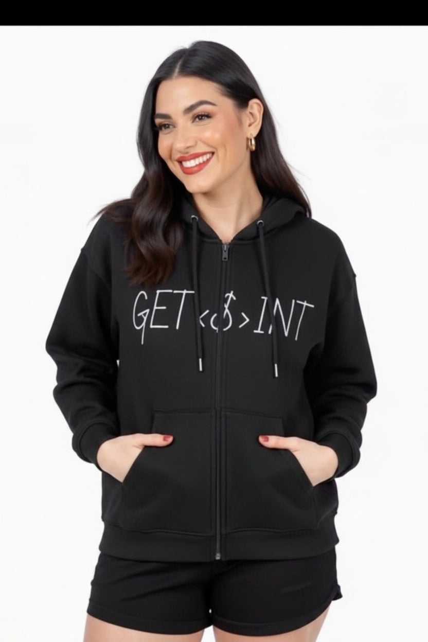 Get <$> Int Full-Zip Hoodie — Casual Activewear Zip-Up