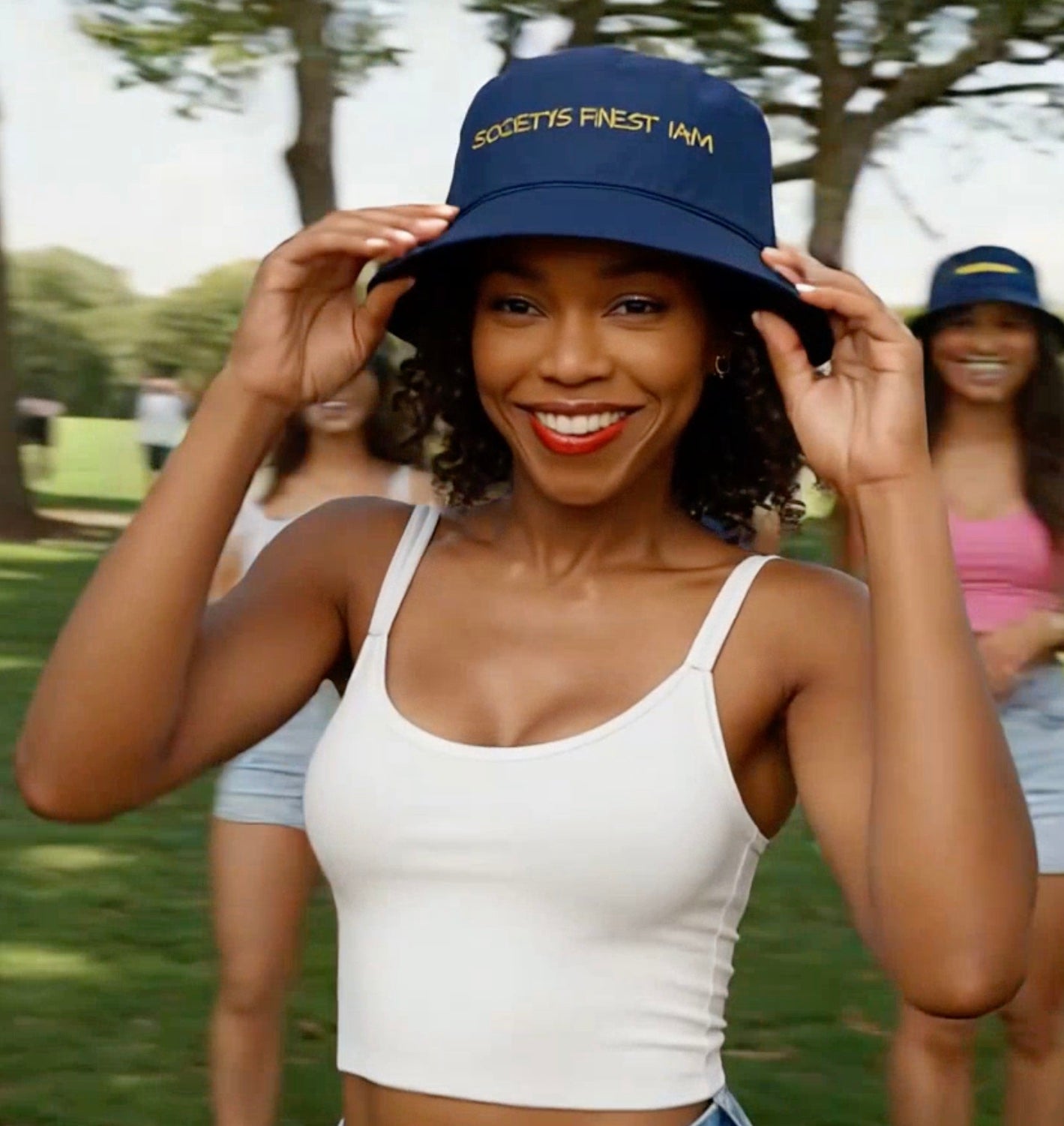 Bucket Hat — "Society's Finest I Am" Embroidered Streetwear Hat