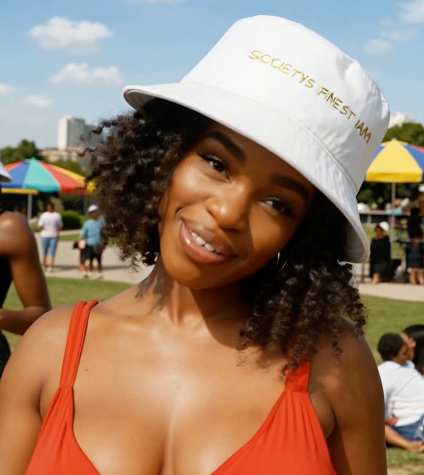 Bucket Hat — "Society's Finest I Am" Embroidered Streetwear Hat