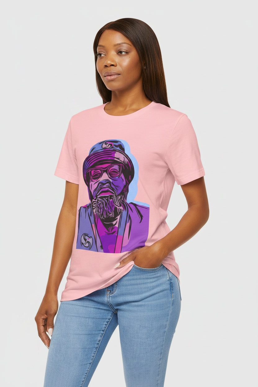 Retro Pop Art Portrait T-Shirt — Colorful Bearded Man Graphic Tee