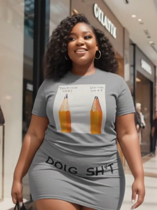 Talking Sh*t vs Doing Sh*t Pencil Graphic Tee